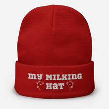 Load image into Gallery viewer, Farmers Gift -Winter Warm, Embroidered Hat for Dairy Farmers