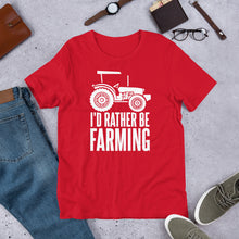 Load image into Gallery viewer, Gift for farmers - Id rather be farming printed funny t shirt