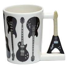 Load image into Gallery viewer, Guitar fan mug ,custom mug guitar shaped mug | j and p hats