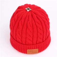 Load image into Gallery viewer, Children's winter knitted hats heavy knit with or without bobble great choice of colours-J and p hats -