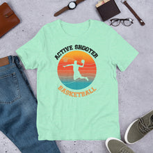 Load image into Gallery viewer, Active Shooter Basketball t shirt | j and p hats