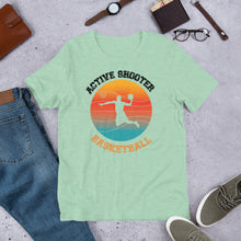Load image into Gallery viewer, Active Shooter Basketball t shirt | j and p hats