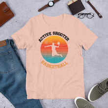 Load image into Gallery viewer, Active Shooter Basketball t shirt | j and p hats