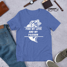 Load image into Gallery viewer, Fish My Love My Passion - Fishing T Shirt - j and p hats