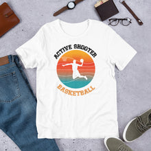 Load image into Gallery viewer, Active Shooter Basketball t shirt | j and p hats