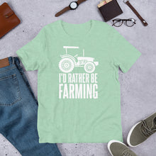 Load image into Gallery viewer, Gift for farmers - Id rather be farming printed funny t shirt 