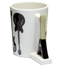 Load image into Gallery viewer, Guitar fan mug ,custom mug guitar shaped mug | j and p hats 