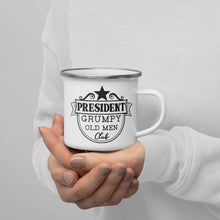 Load image into Gallery viewer, Grumpy old man club Enamel Mug ideal dad present - j and p hats