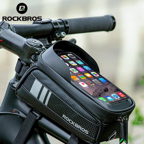 ROCKBROS Bicycle Bag Waterproof Touch Screen 6.5 Phone Case Bike Accessories - J and p hats ROCKBROS Bicycle Bag Waterproof Touch Screen 6.5 Phone Case Bike Accessories