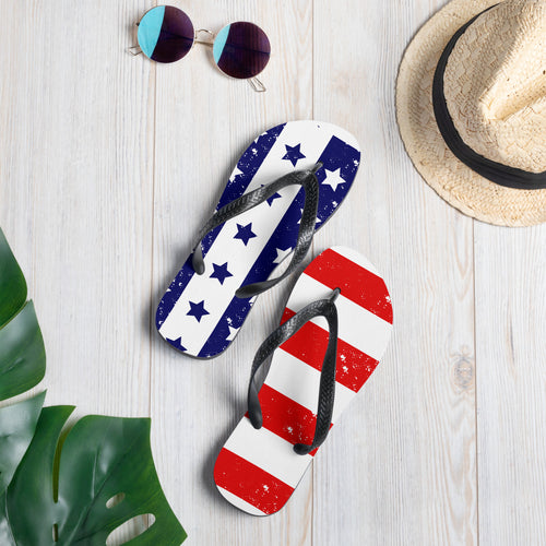 Flip-Flops stars and Stripes pattern custom made flip flops| J and p hats 